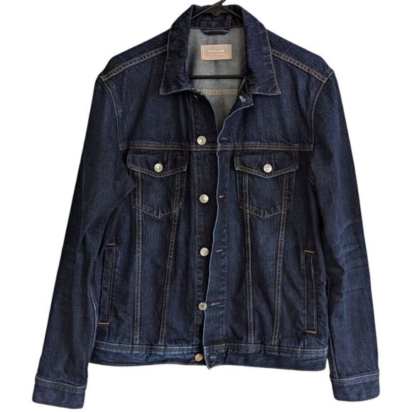 Everlane The Shrunken Denim Jacket 100% Cotton Women's M - Picture 2 of 7